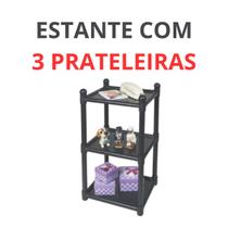 Estante Quadrada Com 3 Prateleiras Multiuso Organização Banheiro Cozinha