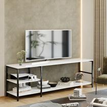 Estante Rack Industrial Brooklin 115 TV 40 Polegadas Branco