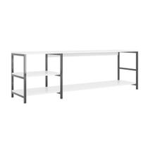 Estante Rack Industrial Brooklin 160 TV 60 Polegadas Branco
