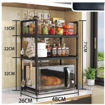 Estante Rack Prateleira 3 Andares Multiuso Cozinha Banheiro Estante Rack Prateleira 3 Andares Multiuso Cozinha Banheiro
