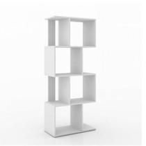 Estante Retrô 4 Nichos Horizontal e Vertical - Branco