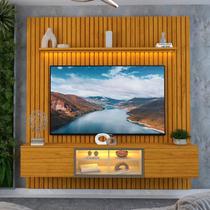 Estante Ripado Home para Tv 84 Polegadas Ripada 3 Portas com Led 228,8cm 100% Mdf Nobre Clean/luminare Estante Ripado Home para Tv 84 Polegadas Ripada 3 Portas com Led 228,8cm 100% Mdf Nobre Clean/luminare