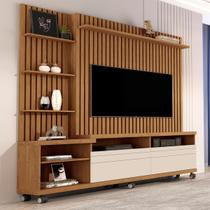 Estante Ripado Home Theater Freijo Off White Nobre Giga Móveis