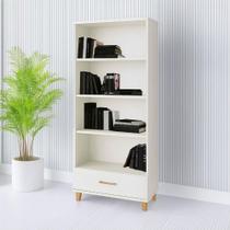 Estante Sala 77cm Prateleiras e Gaveta Dalla Costa 100% MDF
