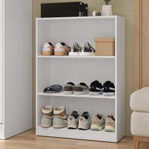 Estante Sapateira 3 Prateleiras Sem Portas Branco Madesa Estante Sapateira 3 Prateleiras Sem Portas Branco Madesa