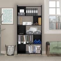 Estante Separador De Ambiente 91x183cm Mdp Preto Menu Móveis Preto Estante Separador De Ambiente 91x183cm Mdp Preto Menu Móveis Preto