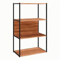Estante Shelf Nogal Sevilha e Preta 105 cm