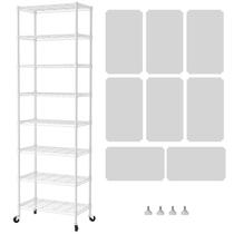 Estante SINGAYE Metálico Ajustável de 8 Níveis 30x56x188 cm Branco Estante SINGAYE Metálico Ajustável de 8 Níveis 30x56x188 cm Branco