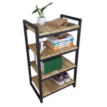 Estante Strassis Design SD-5099 Metal e Madeira Cor: Preta