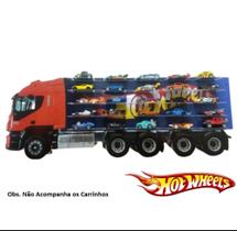 Estante Suporte Hot Wheels Carreta para 25 Carrinhos - Arte com Madeira