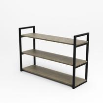 Estante Suspensa 3 Prateleiras Móbrigui Decor MD019 60x100x28 Carvalho Bruma