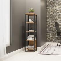 Estante Torre com 5 prateleiras 33x135cm Estilo Industrial F28 Pradel Móveis