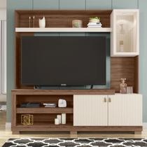 Estante TV 55 Pol 190cm Sala de Estar Liri Nogueira/Off White C01 - D'Rossi Estante TV 55 Pol 190cm Sala de Estar Liri Nogueira/Off White C01 - D'Rossi