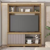 Estante TV 60 Pol 160cm Sala de Estar Ravik Bege Amarelado/Cinza C01 - D'Rossi Estante TV 60 Pol 160cm Sala de Estar Ravik Bege Amarelado/Cinza C01 - D'Rossi