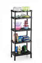 Estante VENEZA Preta AGRAPLAST 5 Prateleiras Cod.1065
