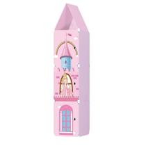 Estante vertical organizadora castelo da princesa infantil para brinquedos roupas sapatos