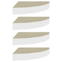Estantes de Esquina para Pared vidaXL Roble y Blanco 35x35x3.5 cm MDF 4 unidades Estantes de Esquina para Pared vidaXL Roble y Blanco 35x35x3.5 cm MDF 4 unidades