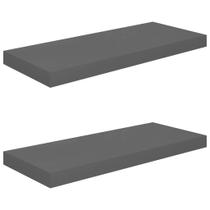 Estantes de Pared Flotantes Casafoyer en MDF Gris Brillante 60x23.6x3.8 cm