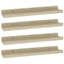 Estantes de Pared Modernos vidaXL en MDF Sonoma Oak 4 Piezas Estantes de Pared Modernos vidaXL en MDF Sonoma Oak 4 Piezas