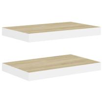 Estantes de Pared vidaXL Modernos en MDF Panal con Metal 2 pcs Roble Estantes de Pared vidaXL Modernos en MDF Panal con Metal 2 pcs Roble