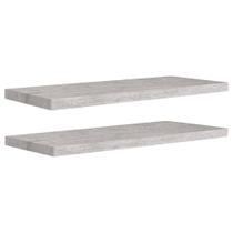 Estantes Flotantes de Pared vidaXL en Gris Concreto 31,5x9,3x1,5 cm 2 Pzas
