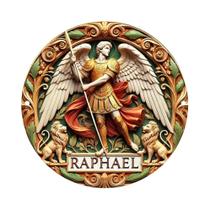 Estátua 2D Do Arcanjo Rafael Placa Decorativa Para Casas Garagens Salas De Jantar Cafés Placa De Estátua 2D Do Arcanjo Rafael Placa Decorativa Para Casas Garagens Salas De Jantar Cafés Placa De
