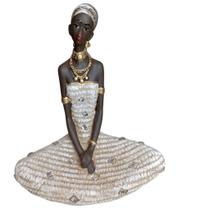 Estatua Africanas baianas Meditando sentada estatua escultuta