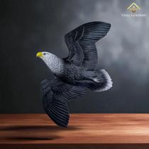 Estátua Águia Gavião Espanta Pombo Pássaro Parede com Gancho AVB DECOR