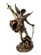 Estátua Arcanjo São Miguel em Resina e Porcelana - 26cm
