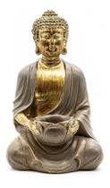 Estátua Buda Decorativo Hindu Poliresina Porta Vela 23 X 12 - Smart