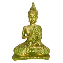 Estatua Buda Hindu Dourado Bronze Prata Decoração Estante Escultura