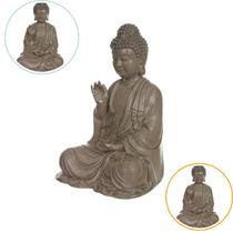 Estatua Buda Hindu Meditando Tibetano Cantinho Zen 30cm Bege - Florarte