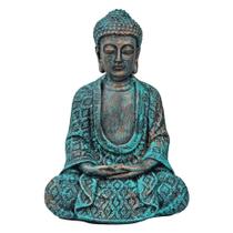 Estátua Buda Hindu Tailandês Resina Enfeite Turquesa Bronze Estátua Buda Hindu Tailandês Resina Enfeite Turquesa Bronze