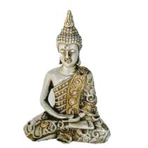 Estatua Buda Meditação Chakras Enfeite Hindu Tibetano 24cm - Produto Artesanal