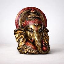 Estátua Cabeça Busto Ganesha Decorativa Hindu 26cm Grande! - Estátua Cabeça Busto Ganesha Decorativa Hindu 26cm Grande! -