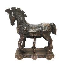 Estátua Cavalo de Tróia Símbolo de Resistência 26 cm