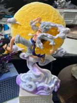 Estátua Colecionável Luffy Gear 5 Nika - One Piece - 30cm com LED