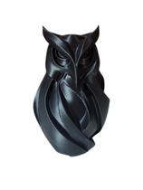 Estátua Coruja Professora Decoração Enfeite Animal Preta