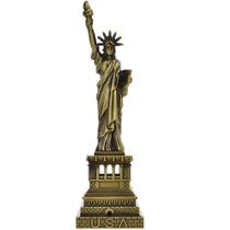 Estatua da liberdade 19cm metal bonze enfente decorativo ref 26146