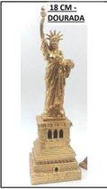 Estátua da Liberdade EUA decorativa na cor dourada IGUAL FOTO - DECORARJ