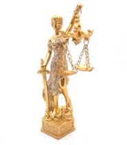 Estátua Dama Da Justiça Têmis Deusa 15cm Símbolo Do Direito - Flash