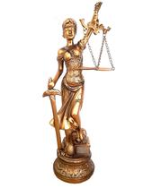 Estátua Dama Da Justiça Têmis Deusa 30 cm Símbolo Do Direito - Flash