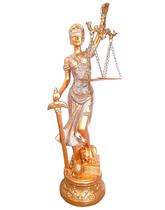 Estátua Dama Da Justiça Têmis Deusa 30 cm Símbolo Do Direito