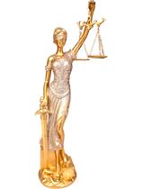 Estátua Dama Da Justiça Têmis Deusa 40 cm Símbolo Do Direito - Flash