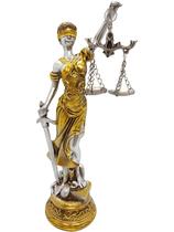 Estátua Dama Da Justiça Têmis Deusa Símbolo Direito 20cm - Flash