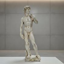 Estátua David Michelangelo Decorativo Gesso Premium 46cm Decoração Sala e Escritório Luxo AVB DECOR Estátua David Michelangelo Decorativo Gesso Premium 46cm Decoração Sala e Escritório Luxo AVB DECOR
