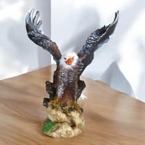 Estátua de Águia em Resina 18 cm - Simbolismo de Força e Coragem