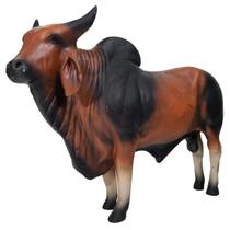 Estátua De Boi Touro Decorativo Fazenda Sítio - Resina 26cm