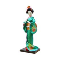 Estátua De Boneca Geisha Japonesa Artesanal, Arte Étnica Folclórica, Ornamento De Mesa Ou Prateleira