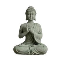 Estátua De Buda Em Arenito Verde Para Jardim, Decoração De Aquário, Mini Figura Budista, Decoração